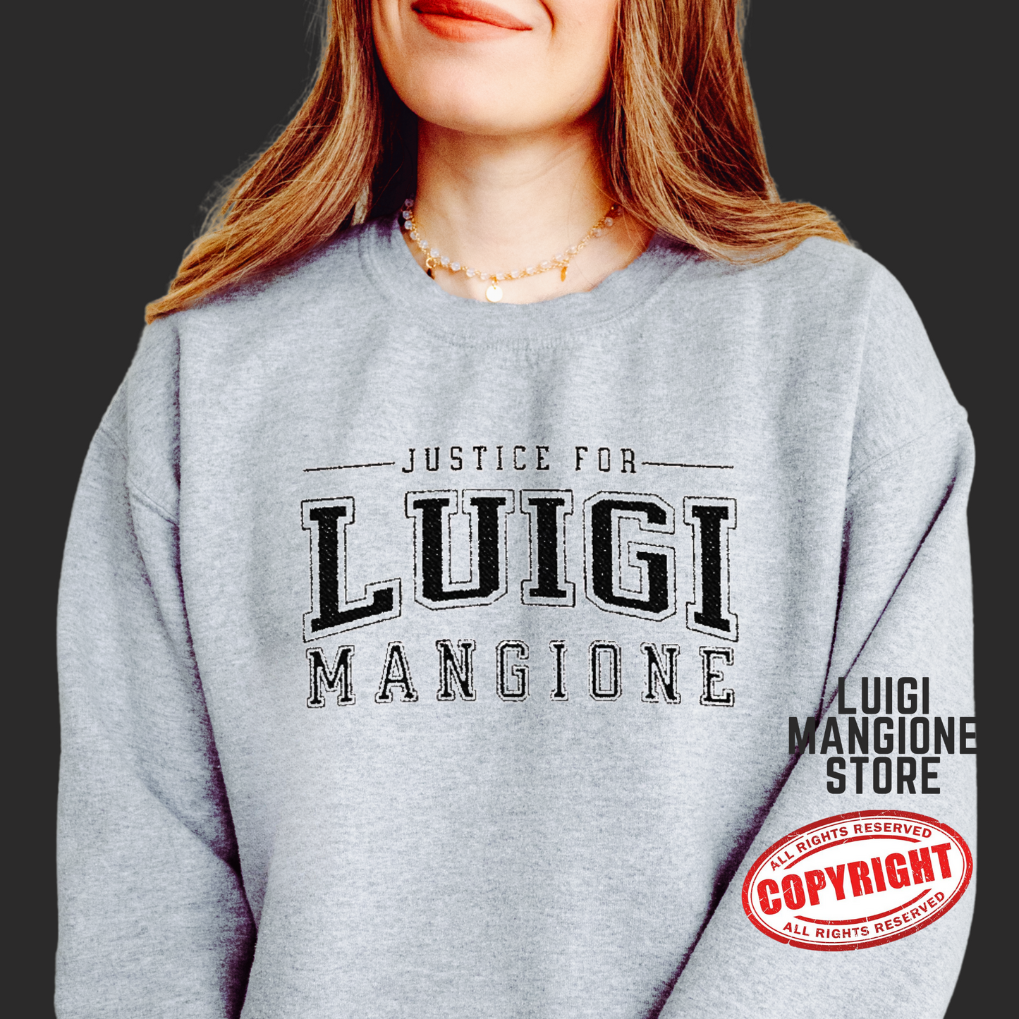 Luigi Mangione Embroidered Sweatshirt