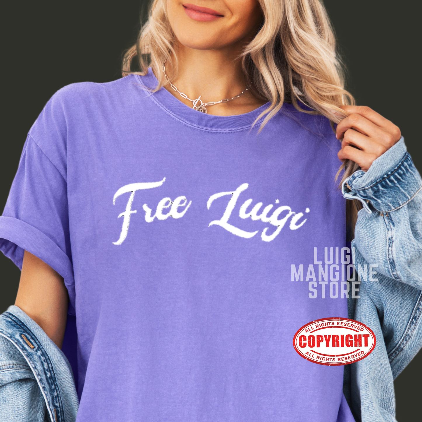 Luigi Mangione T-shirt - Comfort Colors Unisex Embroidered T-shirt