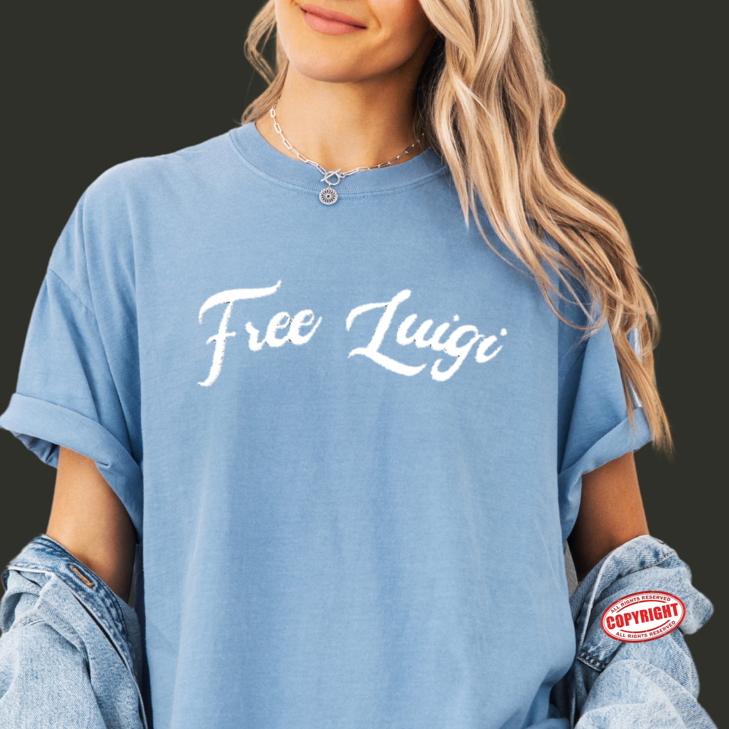 Luigi Mangione T-shirt - Comfort Colors Unisex Embroidered T-shirt