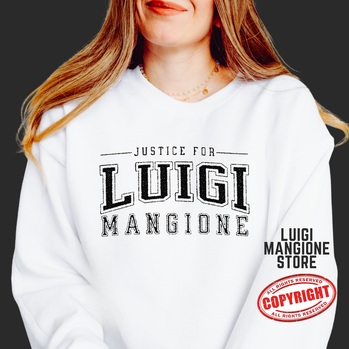 Luigi Mangione Embroidered Sweatshirt