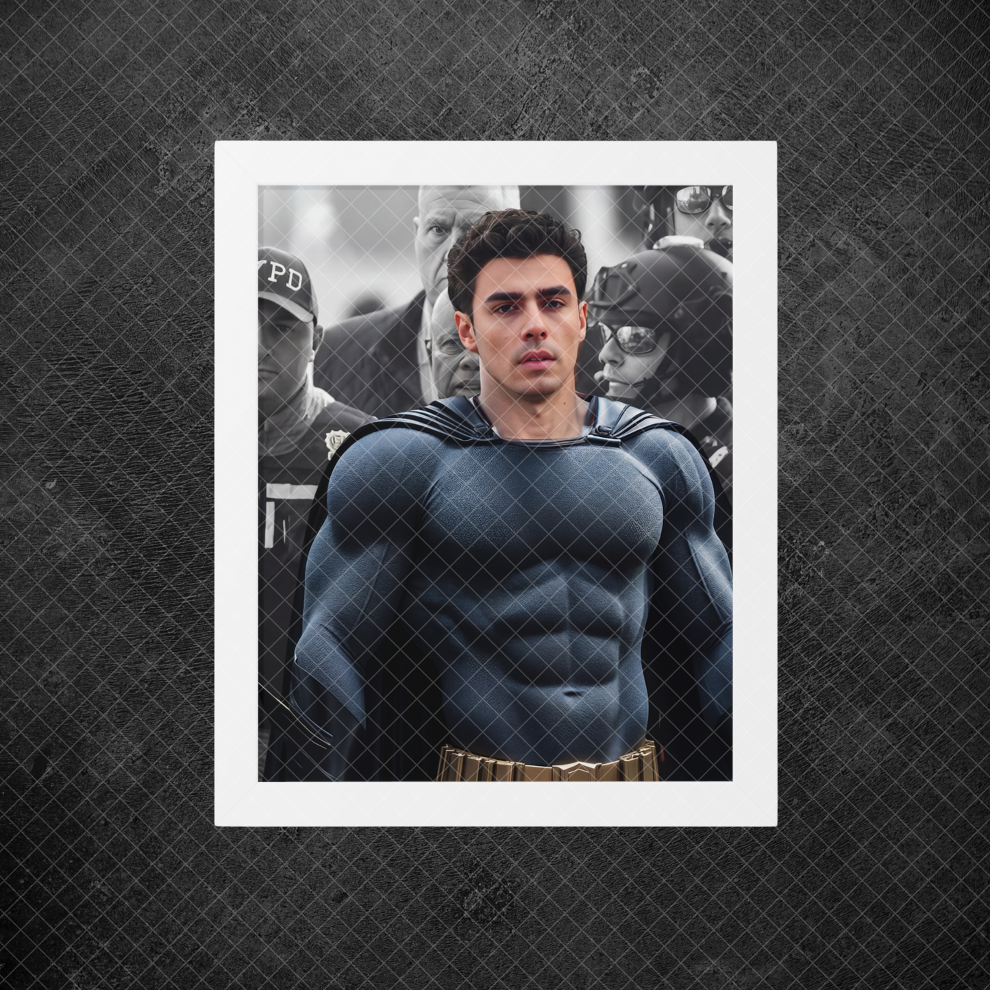 Superhero Luigi Mangione Framed Poster