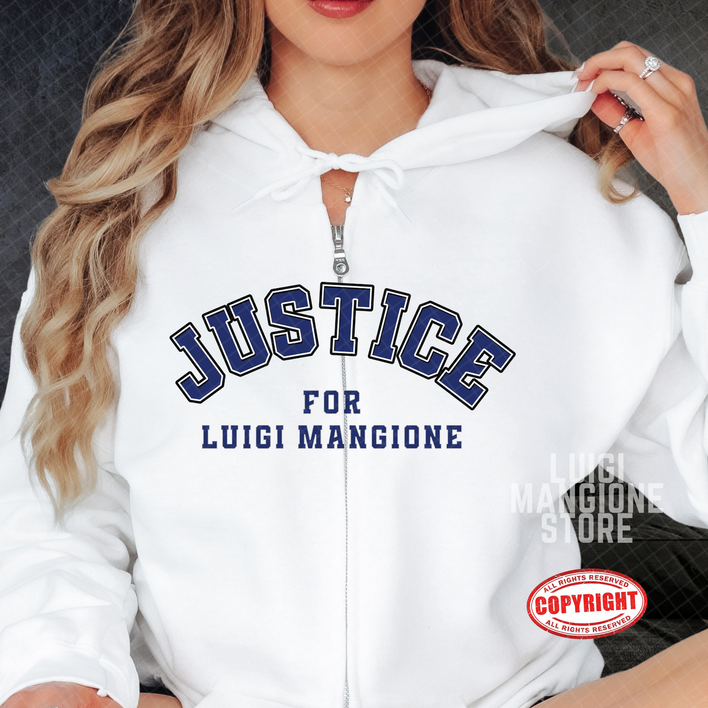 Luigi Mangione Hoodie - Full Zip Sweatshirt